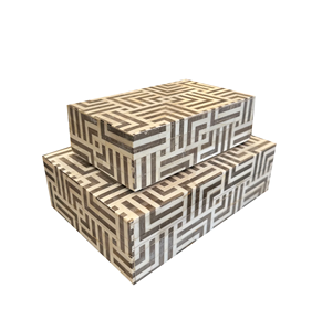 Elegant Indian Washable Bone Inlay Wood Jewelry Storage <b>Case</b> for Rings Earrings High Quality Decorative Box - Product Image 1