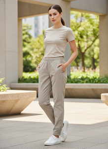 High Quality Eco-Friendly Windproof Anti-static Polyester/Nylon Twill <b>Drawstring</b> Closure Oversized Straight Leg <b>Trousers</b> Men - Product Image 5