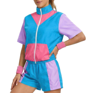 Conjunto Deportivo Ligero para Mujer, Chaqueta Cortavientos y Pantalones Cortos, Ropa Deportiva de Dos Piezas para Correr, Entrenamiento y Fitness - Product Image 4