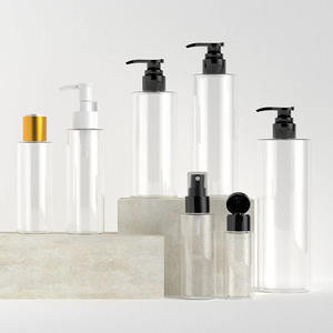 Bouteille en plastique PET cylindrique personnalisée avec impression sérigraphique, pompe de pression, pour emballage de lotion, shampoing, huile capillaire, cosmétiques, TZ-89~TZ-95 - Product Image 5