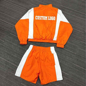 Conjunto Deportivo Unisex Personalizable de Chaqueta Cortavientos de Nailon y Pantalones Cortos para Correr, Ropa Deportiva Informal de 2 Piezas para Hombre, Talla Grande para Invierno - Product Image 3