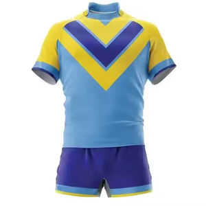 Men's Sublimated Soccer Jersey Set Color Blocked Black White Yellow Short Sleeve Moisture Wicking Polyester Material Uniform - Product Image 2