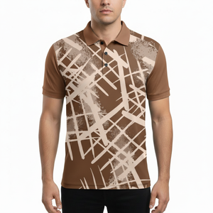 Polo sublimé de qualité supérieure pour homme – Maillot de sport respirant à motifs, idéal pour le tennis et le golf, col élégant et décontracté - Product Image 1