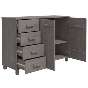 HAMAR Buffet en bois massif gris clair 44.5 "x 15.7" x 31.5" - Product Image 3
