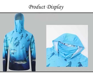 Manches longues personnalisées de haute qualité avec protection UV UPF 50+, antibactériennes, respirantes, imperméables, séchage rapide, couleur dégradée, devant - Product Image 4