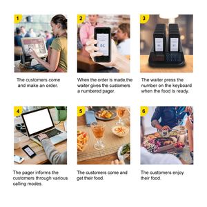 Sistema di Chiamata Wireless F103 per Ristoranti, 20 Pager Max, 98 Beeper, Tastiera Touch, Vibrazione, per Hotel e Ristoranti - Product Image 3