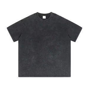 เสื้อยืดผู้ชายสไตล์วินเทจ ซักแบบตามสั่ง ออกแบบโลโก้เองได้ หรูหรา ทรงโอเวอร์ไซส์ ไหล่ตก คอกลม สตรีทแวร์ แบบเรียบ - Product Image 3