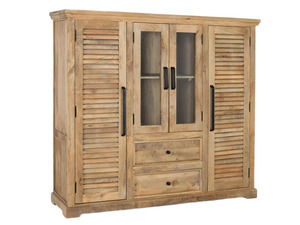 Nouvelle armoire de style contemporain de luxe en bois de manguier massif, armoire de rangement pour vêtements en bois de style européen pour chambre à coucher - Product Image 6