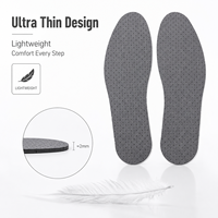 Semelles intérieures de sport en latex gris poreux anti-fatigue, à circulation d'air, pour une marche facile, fournisseur technique de premier plan