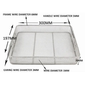 Support de cassette de stérilisation en treillis métallique avec couvercle, manuel, réutilisable, en acier de haute qualité, garantie 2 ans, pour instruments chirurgicaux de classe II - Product Image 6