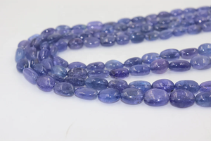 Perles de tanzanite AAA lisses dégringolées perles de pierres précieuses naturelles perles de gros en forme de pépite - Product Image 6