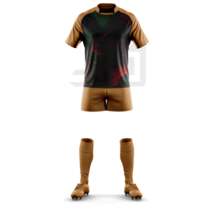 Shorts de rugby imprimés pour équipes, légers, coupe-vent, écologiques, en tissu à col en V, pour entraînements et tournois - Product Image 3