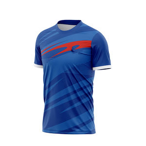 Maillots de football personnalisés en gros de haute qualité à manches courtes en polyester respirant pour clubs, kits d'équipe à séchage rapide - Product Image 6