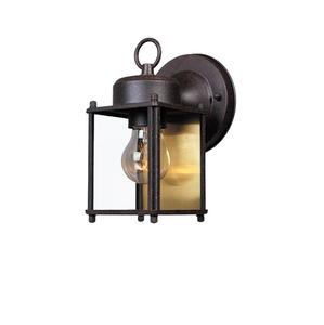 Lanterne murale extérieure en bronze massif, très vendue, avec abat-jour en verre transparent, lanterne décorative - Product Image 1