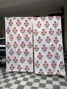 Cortinas de Algodón con Estampado Indio, Fabricante OEM, Tamaños Personalizados, Venta al Por Mayor para Hostelería y Exportación de Textiles para el Hogar - Product Image 1