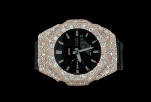 Glacivex Ultra GA2100 Custom Iced Out Metal <b>Case</b> Watch High Precision Stainless Steel Luxury Octagon CasiOak Style Conversion Ki - Product Image 3