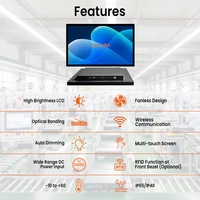 PC industriel de 32 pouces 4K Android avec écran tactile multipoint PCAP, boîtier fin en aluminium moderne RK3568, résolution UHD 3840x2160, indice de protection IP65