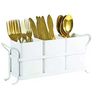 Plastic Cutlery Organizer Kitchen Utensil Holder Spoon Fork Knife <b>Storage</b> Rack <b>Tabletop</b> Flatware Organizer Box - Product Image 1