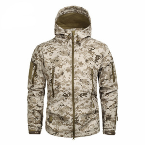 Hexaplus Custom Hunting Fleece Jackets Windproof Sport Outdoor Hunting Winter Soft <b>Shell</b> Jacket Men - Product Image 4
