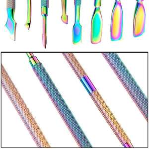 Juego de Empujadores de Cutículas Profesionales de Lujo, de Acero Inoxidable y Cuero PU de Alta Calidad, Herramienta de Manicura y Pedicura - Product Image 6