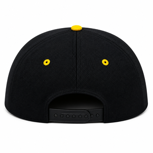 Casquette Snapback 6 Panneaux Zephyr Michigan Tech Huskies Noire et Or avec Logo Brodé Unisexe – Style Décontracté - Product Image 4