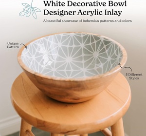 Tazón de Madera Multiusos para Mezclar Ensaladas, Servir Bocadillos, Frutos Secos y como Centro de Mesa Decorativo - Product Image 2