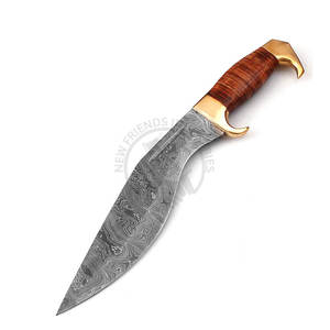 Cuchillo de Caza de Acero de Damasco Hecho a Mano de 16 Pulgadas, Edición Nueva, Cuchillo de Supervivencia de Hoja Fija Afilada, Cuchillo de Colección para Campamento - Product Image 1