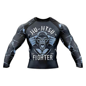 Vente en gros de rashguard de Jiu Jitsu Bjj personnalisé avec logo imprimé en 3D pour hommes, t-shirt de compression respirant Spiderman UPF50+ à manches courtes - Product Image 1
