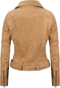 Chaqueta de Cuero Premium para Mujer, para Otoño e Invierno, con Cuero Genuino Suave y Servicio OEM Personalizado - Product Image 4