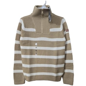 Pull rayé à demi-zip pour garçons, 100 % acrylique, personnalisé, manches longues, teint en fil, trois couleurs, fournisseur du Bangladesh - Product Image 2