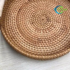 Assiette de présentation en rotin naturel tressé à la main pour banquets d'hôtel et aménagement de table de luxe - Product Image 6