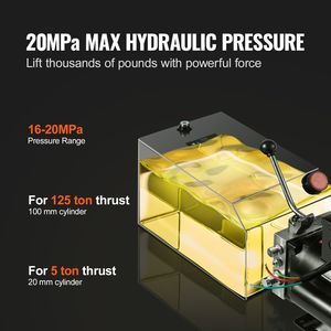 Nuova Unità Idraulica da 15 Quarti con Pompa per Rimorchio Ribaltabile a Singola Azione, Pressione Massima 3200 PSI, Portata 1.7 GPM, AC 220V - Product Image 3
