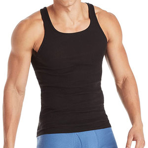 Men <b>Tank</b> <b>Tops</b> 100% Cotton Silver and <b>White</b> Sleeveless Undershirts Tagless Ribbed Slim Fit Muscle <b>Tank</b> <b>Top</b> with Scoop Neck - Product Image 1
