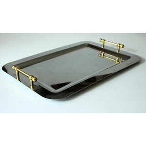 Simple Design Rectangular Metal <b>Food</b> <b>Tray</b> Large Size Greatest Quality Perfect for Dessert Tea Coffee Serving Made in India - Product Image 2