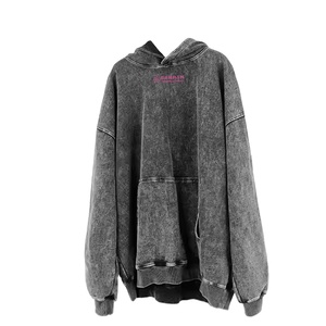 Sudadera con Capucha de Alta Calidad, 350 Gramos, 100% Algodón Térmico/Felpa Francesa, Lavada con Piedras, Manga Larga, Invierno, Ecológica - Product Image 2