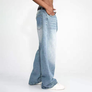 Jeans para Hombre, Corte Regular, Jeans Ajustados de Mezclilla, Pantalones Holgados para Hombre, Mezclilla Recta, Casual, Logotipo y Diseño Personalizados, Precio Bajo - Product Image 3
