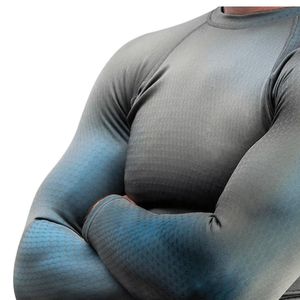 Rashguard pour homme adulte tendance, en polyester et élasthanne, manches longues, qualité supérieure, antibactérien, UPF50+, 220g - Product Image 3
