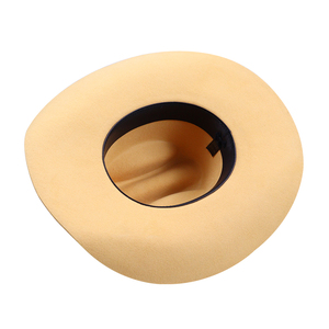 Yellow Wool Striped Cowboy <b>Hat</b> Unisex Adult Casual Wide Brim Breathable Windproof Beach Spring <b>Summer</b> 56-58CM - Product Image 4