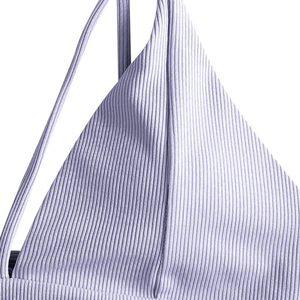 Sexy Ribbed <b>Bikini</b> <b>Set</b> Women <b>Triangle</b> Tie Front High Cut Two Piece Summer Beach Swimwear - Product Image 5