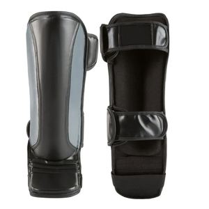 Protections de tibias MMA Muay Thai, protections de jambes pour le kickboxing, en cuir PU, fermeture à boucle, protection légère pour adultes - Product Image 1