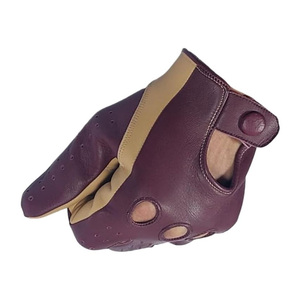 Gants de conduite professionnels en cuir véritable, confortables et respirants, avec coutures durables - Product Image 3