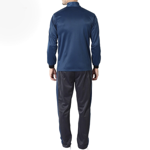 Ensemble de survêtement en polaire bleu pour homme, veste zippée intégrale, pantalon de jogging, col à capuche, fermeture à cordon, style sportif, coupe régulière, hiver - Product Image 3