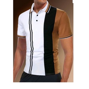 Nuevo estilo personalizable 100% algodón Polo Camiseta cuello redondo con patrón sólido mejor Material 180 gramos peso transpirable suave Fitness - Product Image 3