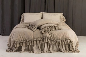 Ensemble de housse de couette en lin personnalisé, couleurs mélangées acceptées, respirant et doux - Product Image 6