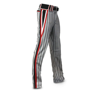 กางเกงเบสบอลสีเทาผ้าโพลีเอสเตอร์ 100% แบบซับลิเมชั่นสั่งทำขายส่งสำหรับชุดทีมกีฬาและการฝึกซ้อม ทนทาน - Product Image 2