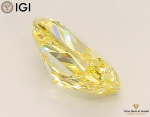 Diamant de 2,00 carats de couleur jaune vif fantaisie, clarté VVS2, taille radiant, cultivé en laboratoire CVD, avec certificat IGI pour sertissage personnalisé - Product Image 4