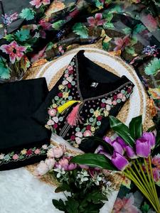 Salwar Kameez Indio Pakistaní de Muselina Bordada para Mujer, Conjunto Estampado para Fiestas Tradicionales, Bodas, Diwali - Product Image 6