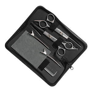Kit de Tijeras para Cortar Cabello, Juego de Herramientas Profesionales de Barbería, Kit de Tijeras de Barbería con Tornillo Ajustable, Herramientas para Cortar Cabello - Product Image 2