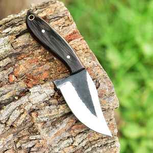 Couteau à dépecer artisanal personnalisé avec manche en acier forgé 1095 et manche en bois de wengé, 7 pouces, étui en cuir, OEM ODM - Product Image 6