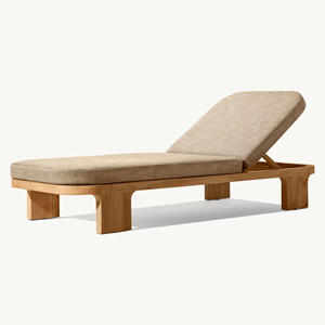 Tumbona de Madera de Teca Ajustable para Exteriores, Piscina, Hotel, Resort, Venta Directa de Fábrica, OEM, Indonesia - Product Image 1